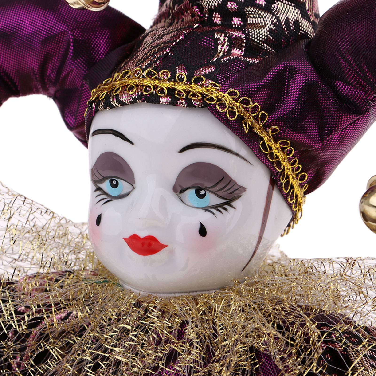 Vintage Collectible Clowns - Lalki porcelanowe w stylu włoskim, klaun