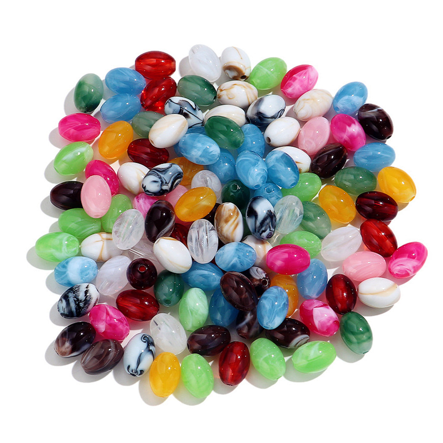 Vintage Collectible Marbles - 60 szt. 11x16mm Marmurkowe Kolorowe Geometryczne
