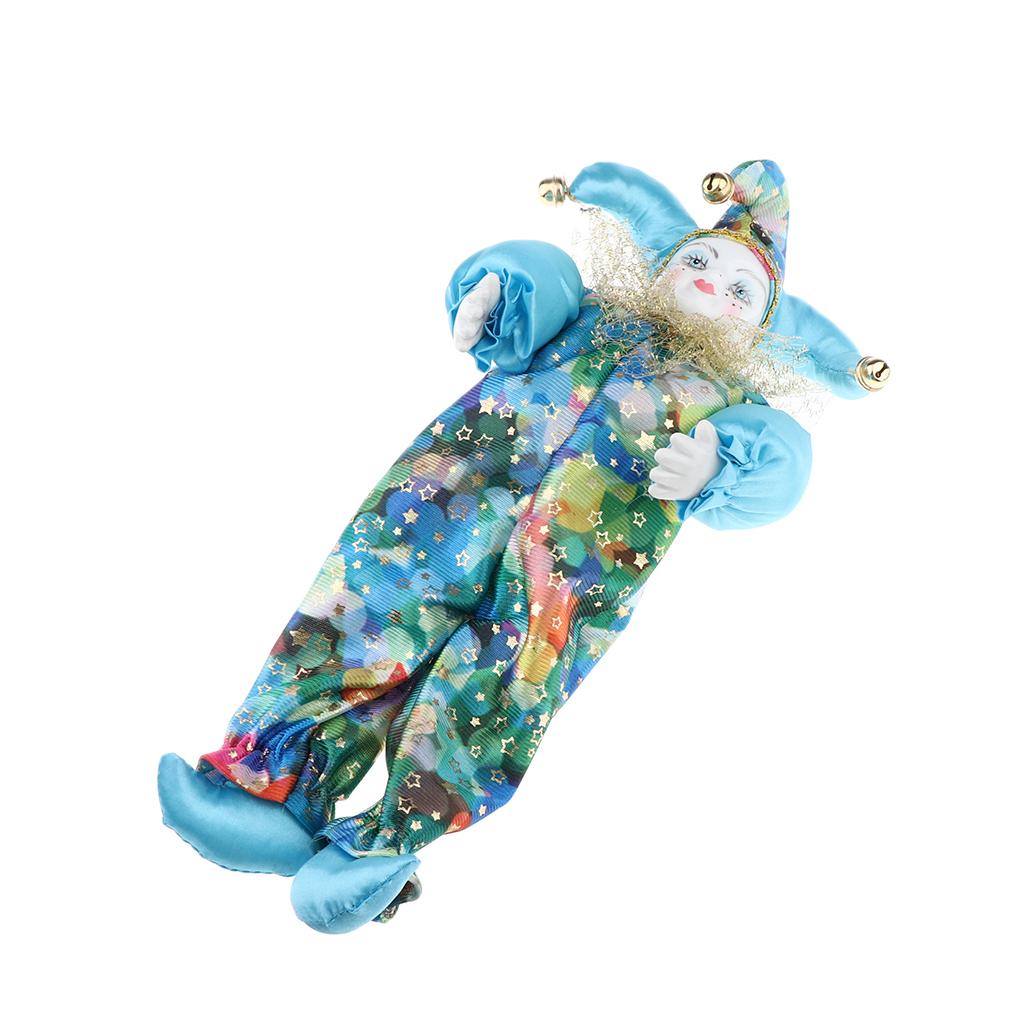 Vintage Collectible Clowns - Vintage'owa szklana figurka klauna z tkaniny,