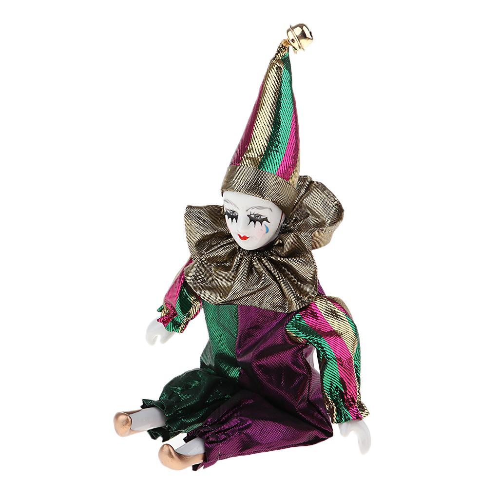 Vintage Collectible Clowns - Porcelanowe lalki klauny kolekcjonerskie 22 cm,