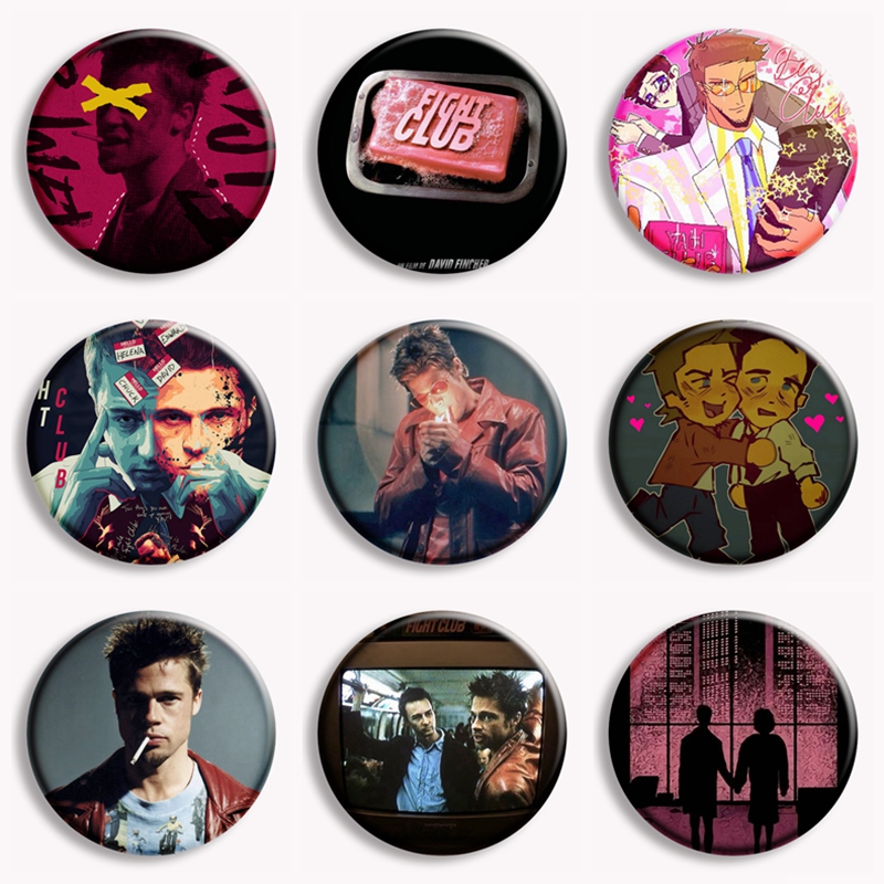 Vintage Collectible Buttons - Retro Classic Film Fight Club przycisk