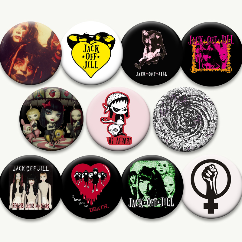 Vintage Collectible Buttons - Nawilżona Nastolatka Średnio Talentowana Ręcznie Robiona
