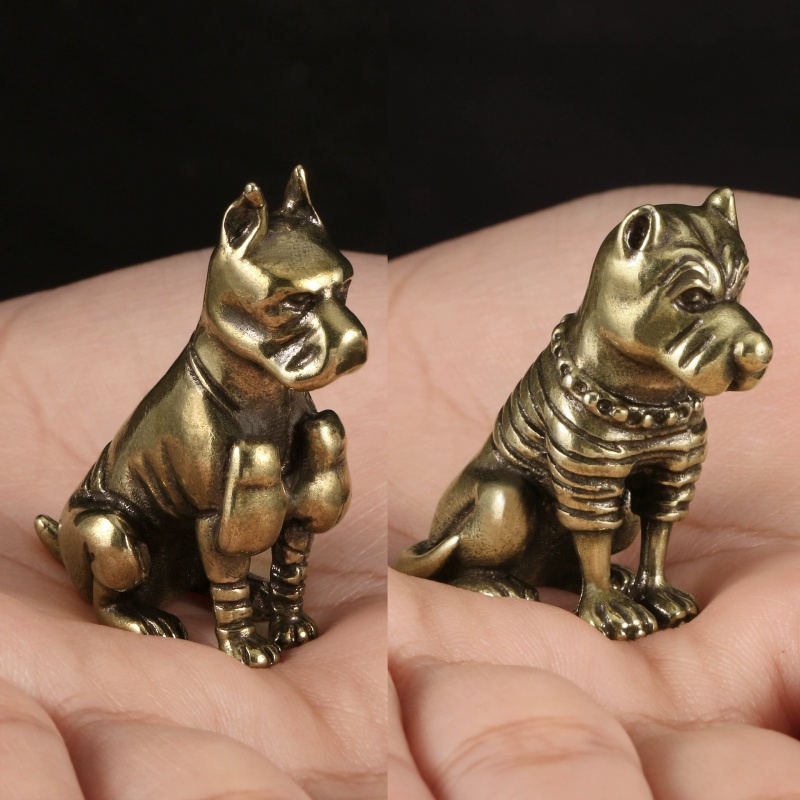 Figurka Pitbulla z Mosiądzu w  – Vintage Collectible Christmas Ornaments recenzja i cena