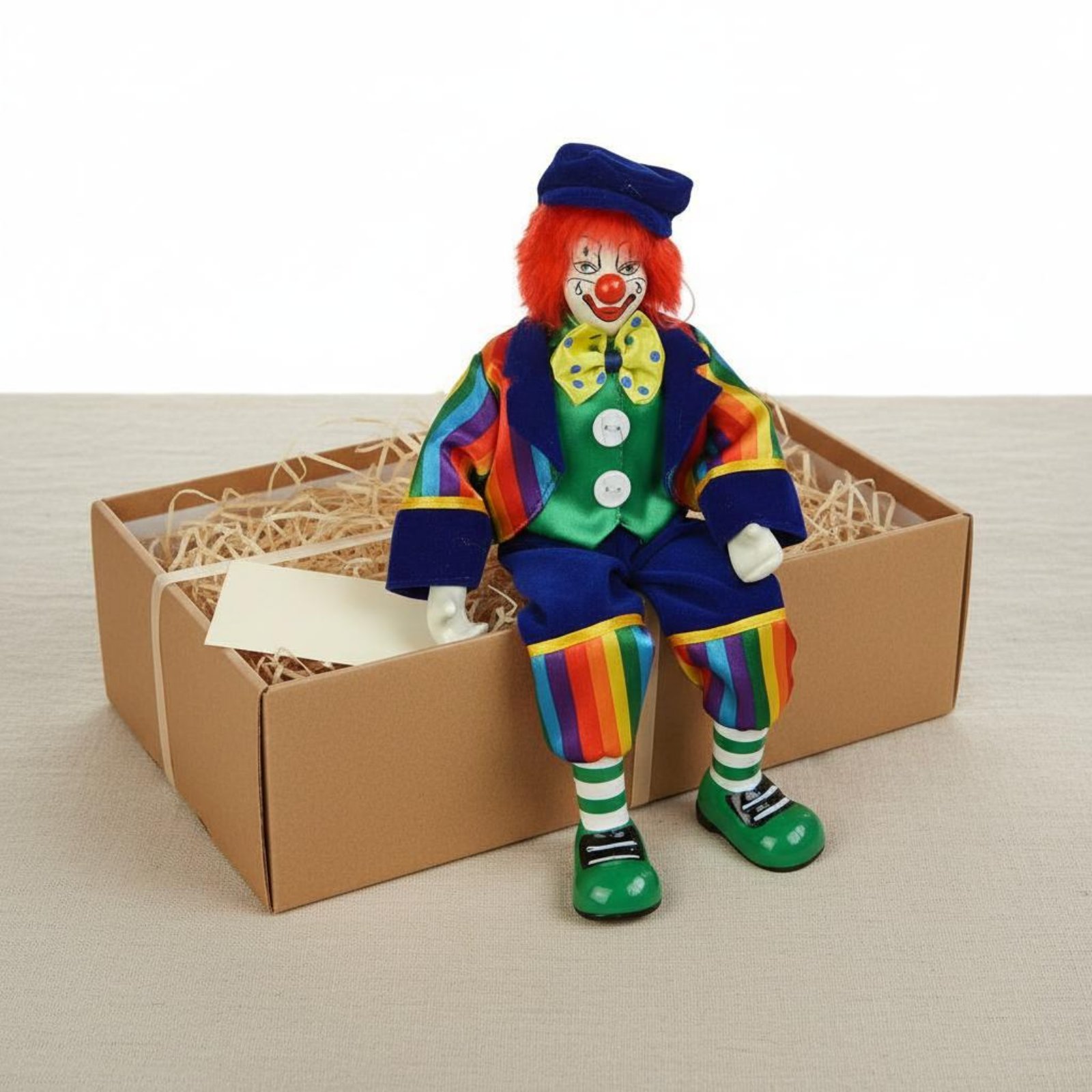 Lalka klaun z wiszącymi nogami – Vintage Collectible Clowns recenzja i cena